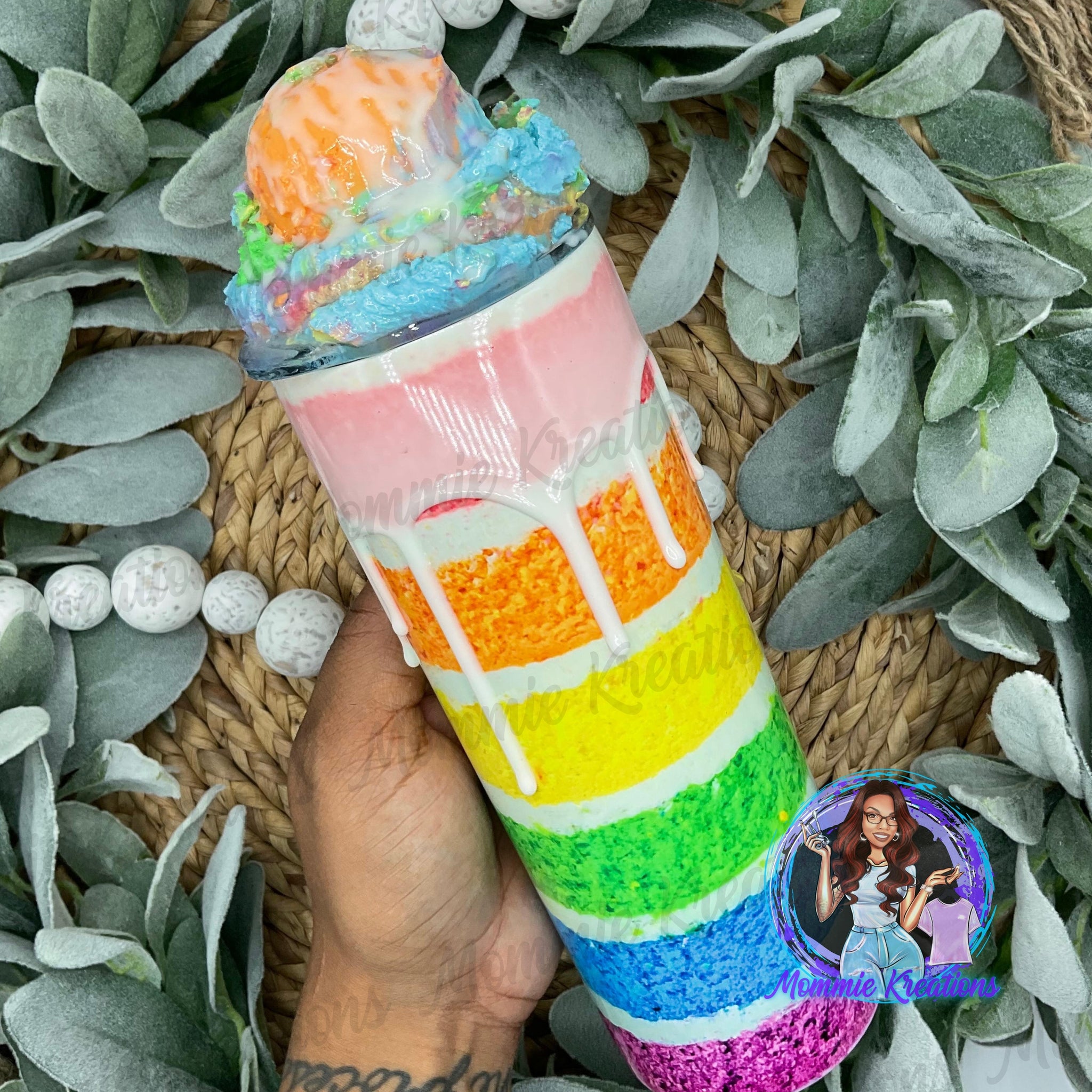 Rainbow Cake & Ice Cream – Mommie Kreations