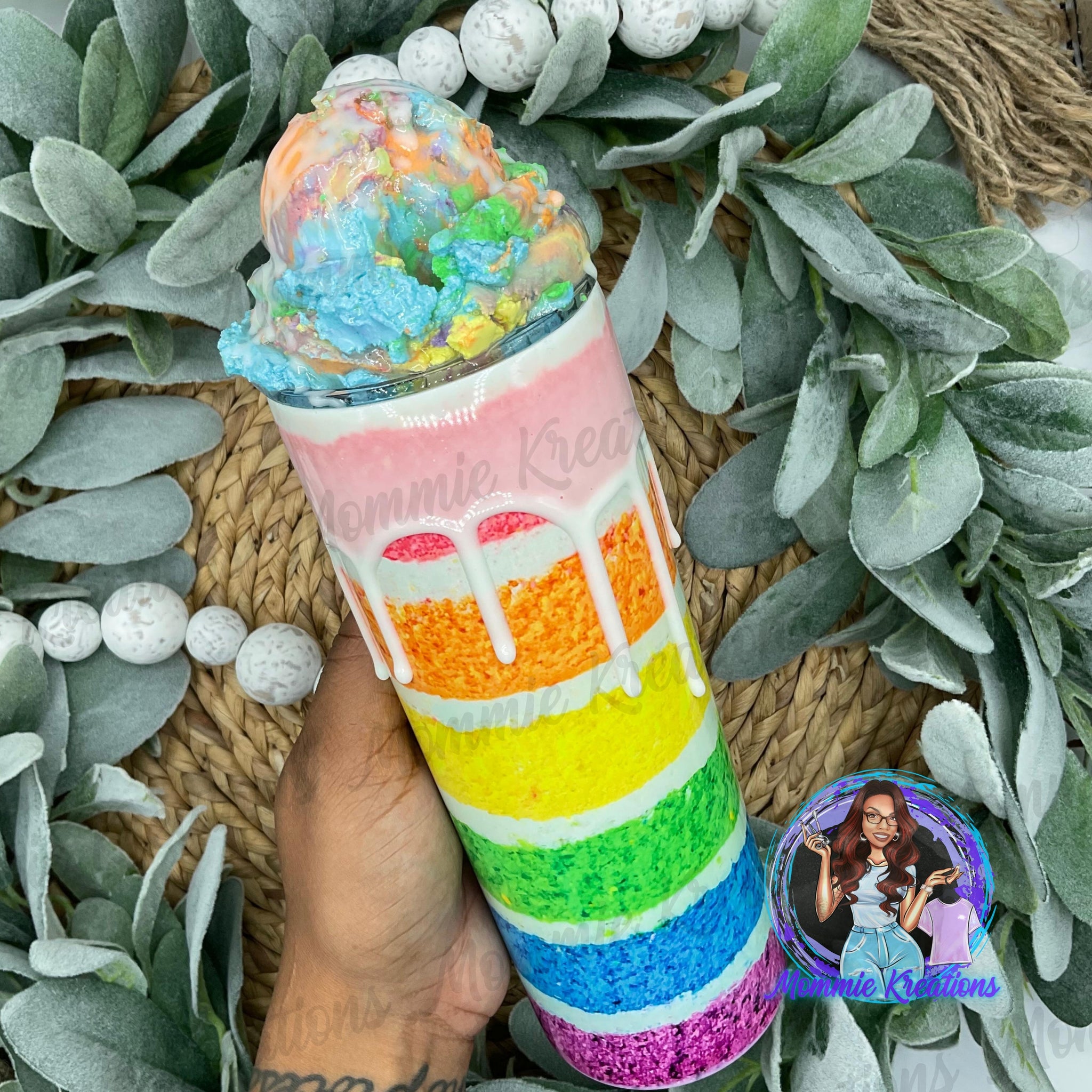 Rainbow Cake & Ice Cream – Mommie Kreations